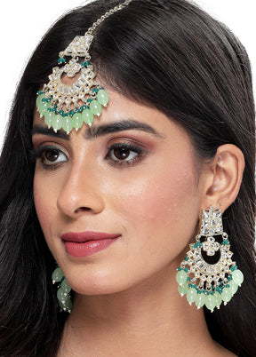 Green Alloy Glossy Jewellery Set