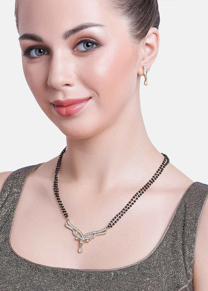 Gold And Rhodium Plated Distinctive Mangalsutra - Indian Silk House Agencies