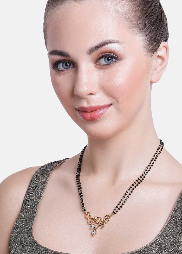 Gold Plated Nestled Mangalsutra Necklace - Indian Silk House Agencies