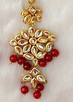 Designer Gold Plated Kundan Earrings - Indian Silk House Agencies