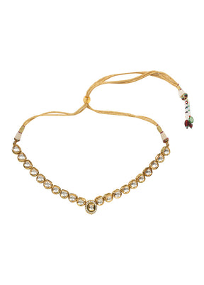 Handcrafted Kundan Studded Necklace With Earring - Indian Silk House Agencies