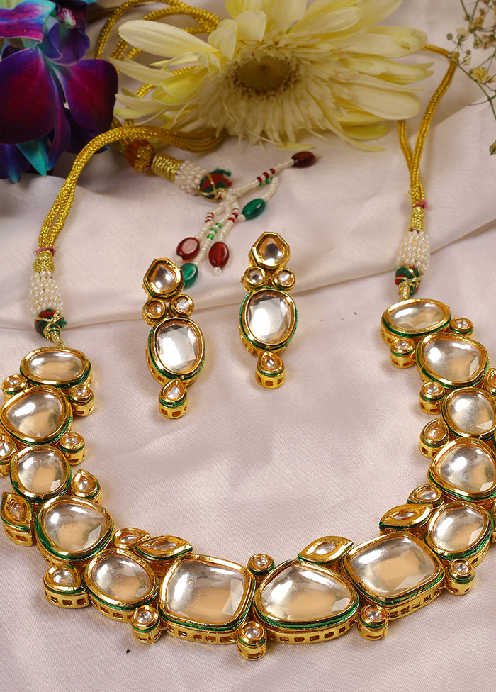 Handcrafted Kundan Necklace Set - Indian Silk House Agencies