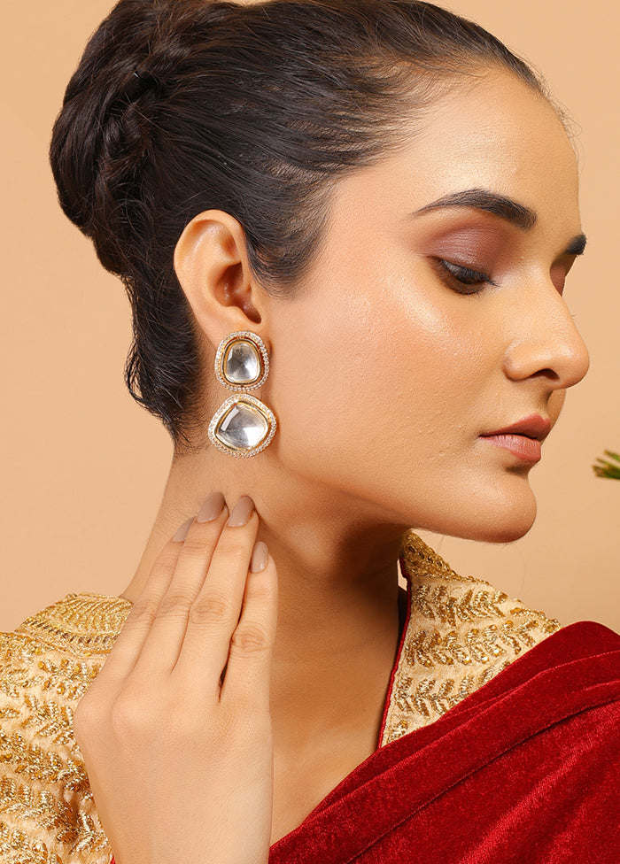 Handcrafted Uncut Kundan Polki Earrings - Indian Silk House Agencies