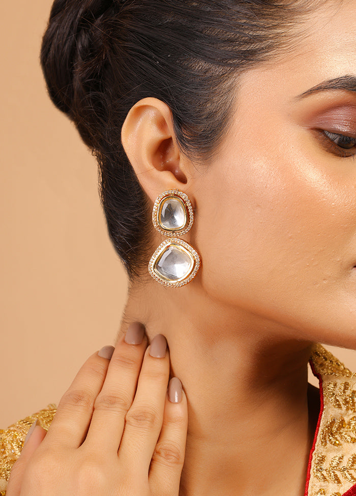 Handcrafted Uncut Kundan Polki Earrings - Indian Silk House Agencies