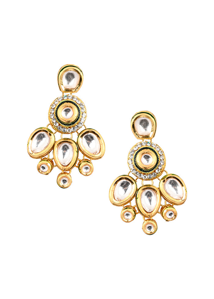 Handcrafted Kundan Earrings - Indian Silk House Agencies