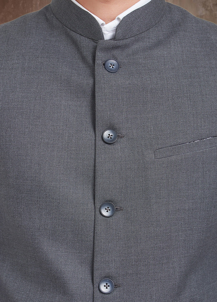 Dark Grey Dupion Silk Waistcoat