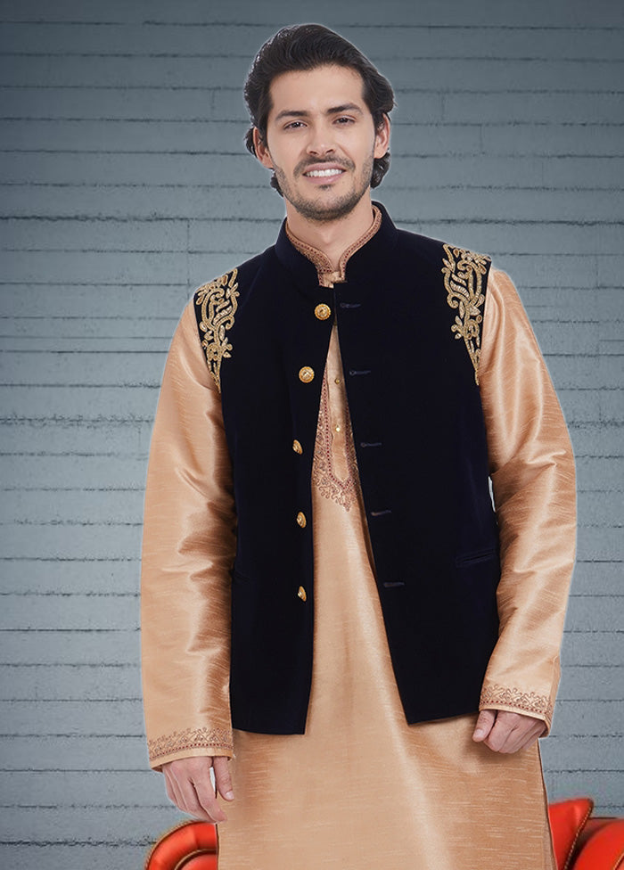 3 Pc Black Velvet Ethnic Wear Set - Indian Silk House Agencies