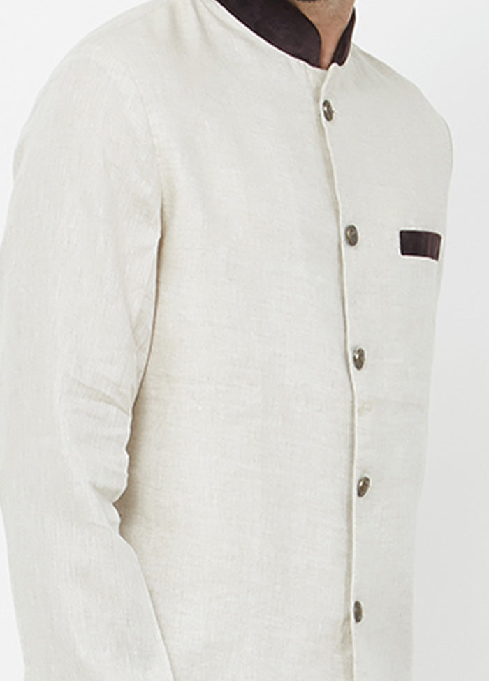 2 Pc Green Cotton Blazer Pant Set - Indian Silk House Agencies