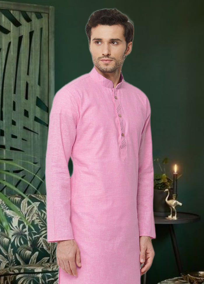 Pink Cotton Kurta - Indian Silk House Agencies