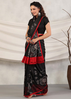 Black Tussar Saree With Blouse Piece - Indian Silk House Agencies