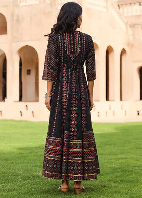 Black Readymade Georgette Indian Dress