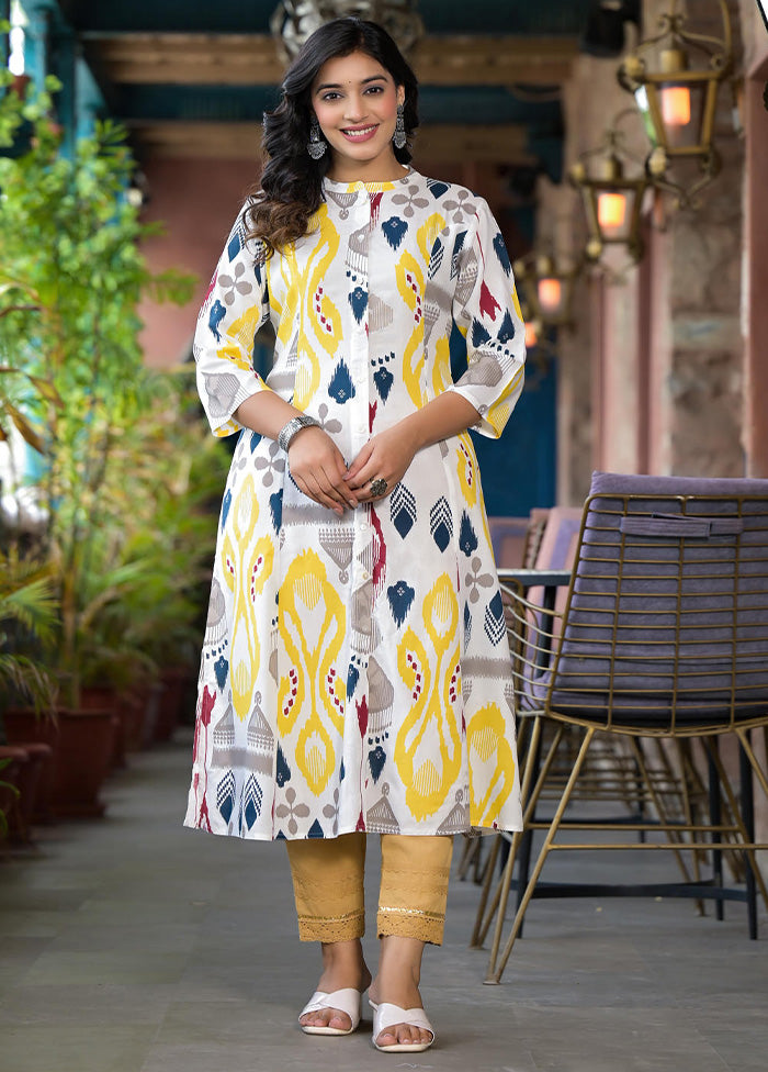 Yellow Readymade Rayon Kurti