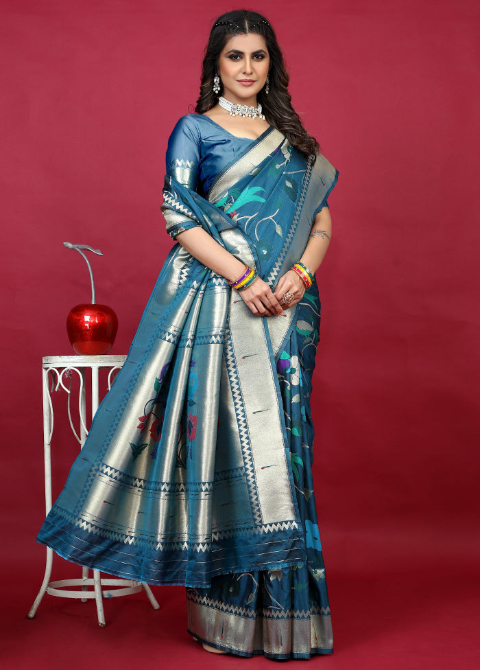 Morpich Dupion Silk Saree With Blouse Piece - Indian Silk House Agencies