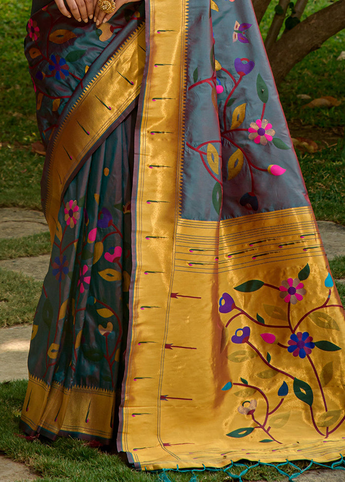 Morpich Dupion Silk Saree With Blouse Piece - Indian Silk House Agencies