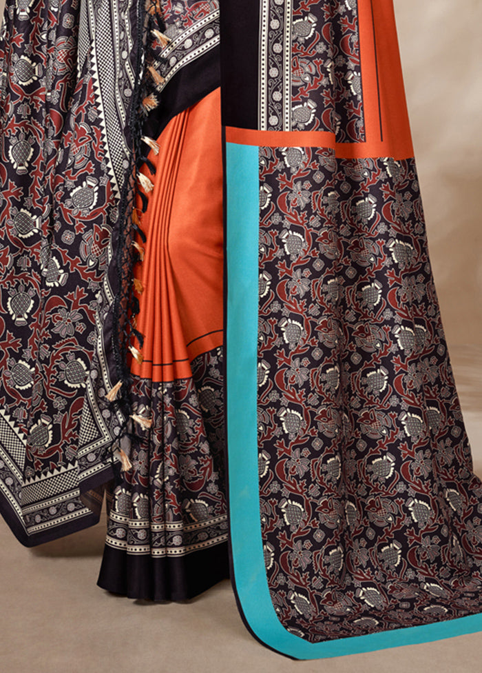 Multicolor Pasmina Silk Saree With Blouse Piece - Indian Silk House Agencies