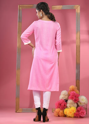 Pink Readymade Cotton Kurti - Indian Silk House Agencies