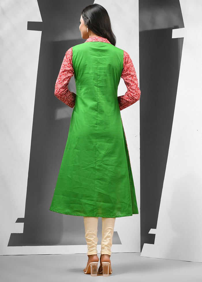Multicolor Readymade Cotton Indian Dress - Indian Silk House Agencies