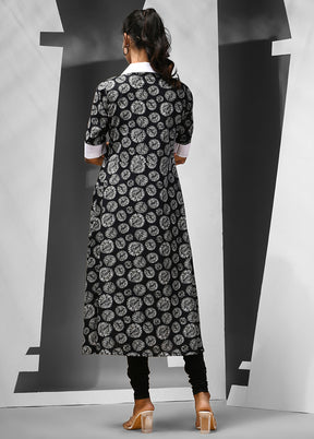 Black Readymade Cotton Kurti - Indian Silk House Agencies