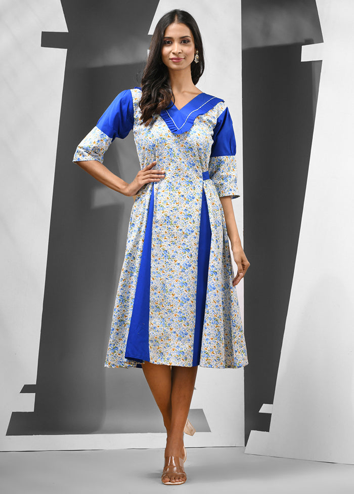 White Readymade Cotton Indian Dress - Indian Silk House Agencies