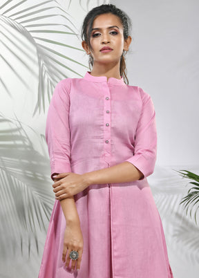 Baby Pink Readymade Cotton Kurti - Indian Silk House Agencies