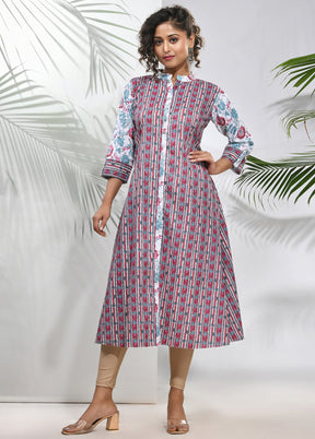 Magenta Readymade Cotton Kurti - Indian Silk House Agencies