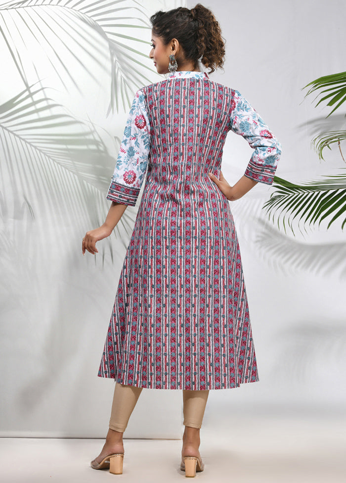 Magenta Readymade Cotton Kurti - Indian Silk House Agencies