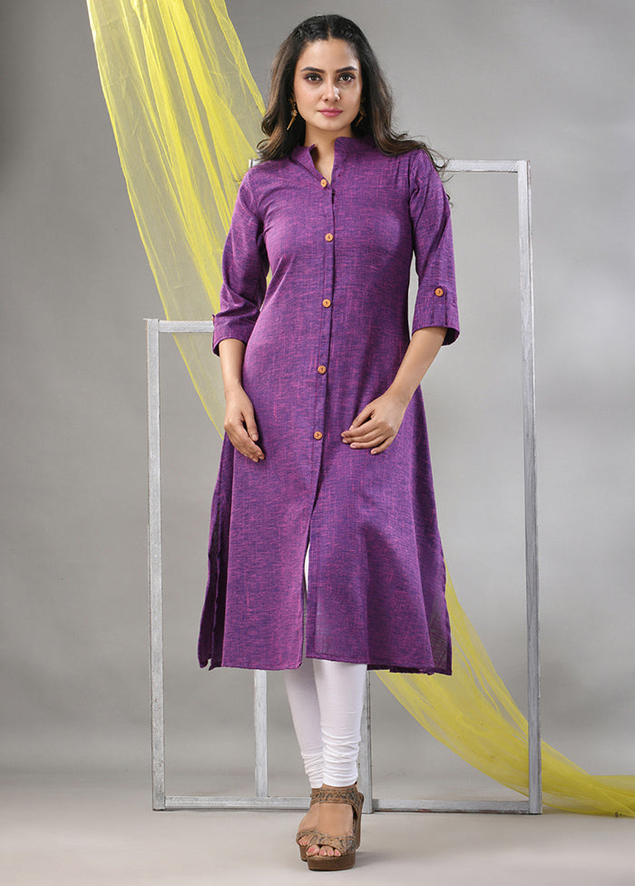 Violet Readymade Cotton Kurti - Indian Silk House Agencies