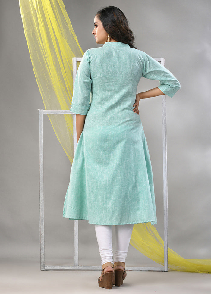 Mint Green Readymade Cotton Kurti