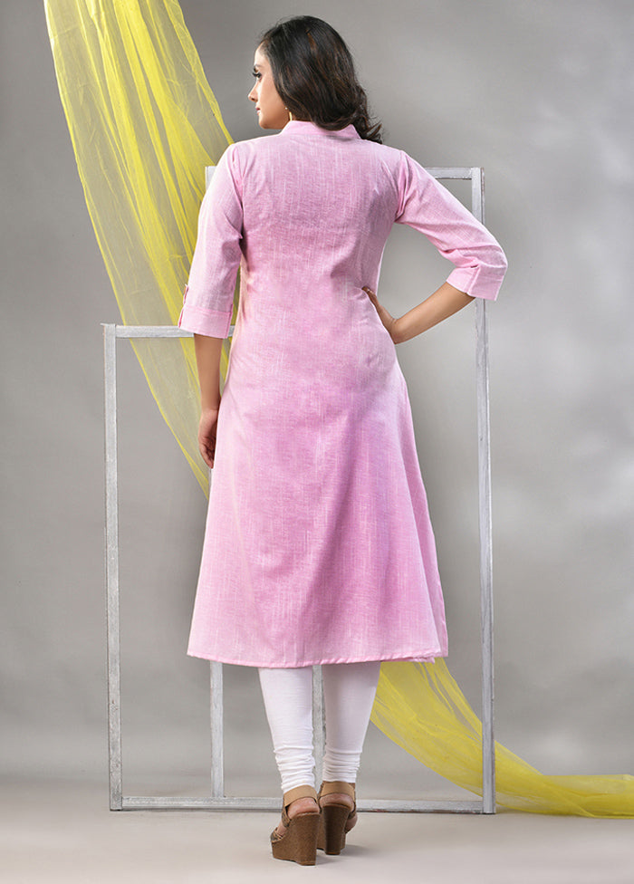 Baby Pink Readymade Cotton Kurti - Indian Silk House Agencies