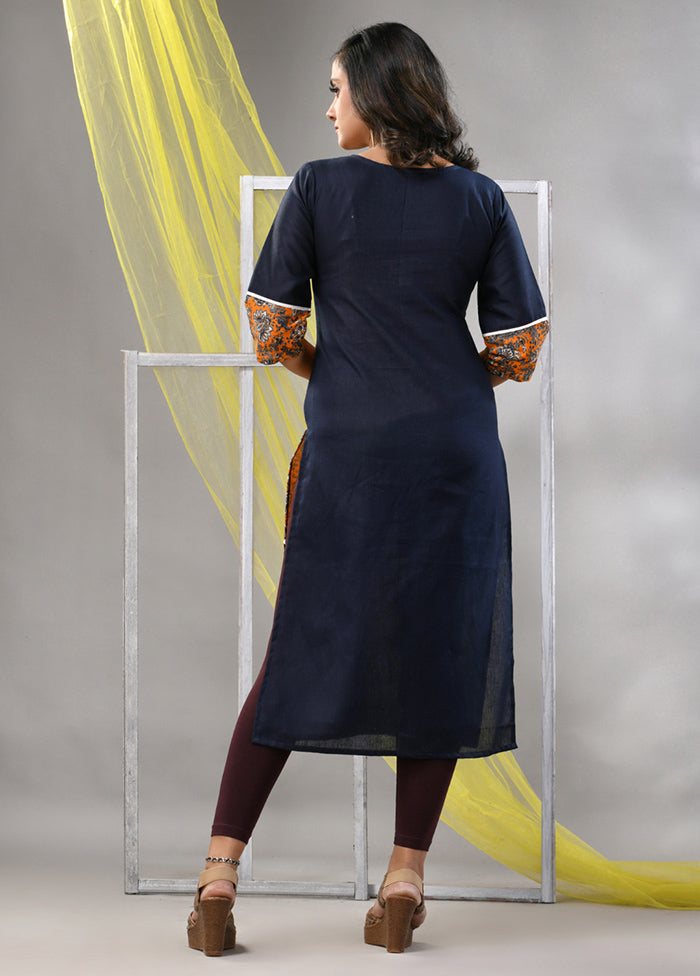 Black Readymade Cotton Kurti - Indian Silk House Agencies