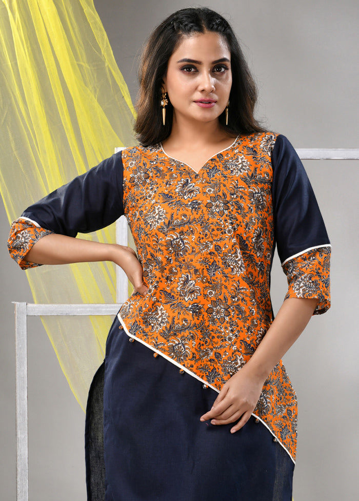 Black Readymade Cotton Kurti - Indian Silk House Agencies