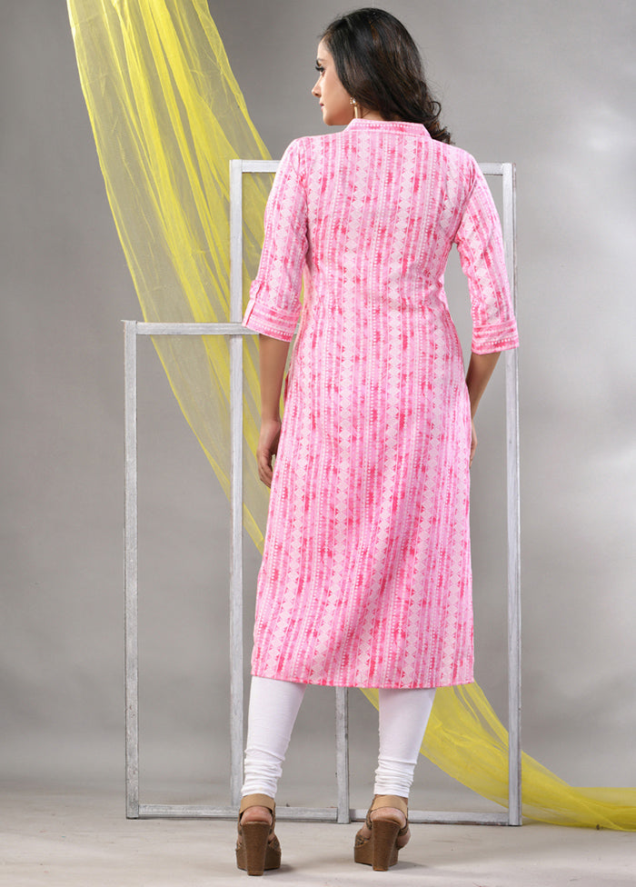 Pink Readymade Rayon Kurti - Indian Silk House Agencies