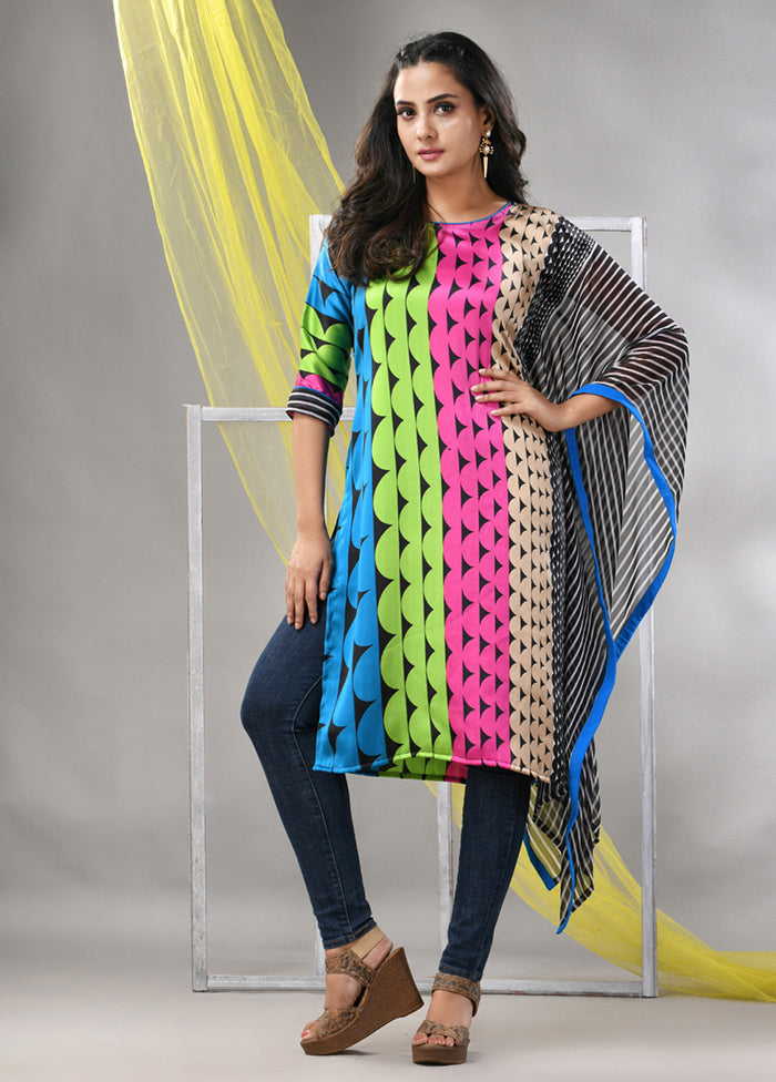 Multicolor Readymade Silk Kurti - Indian Silk House Agencies