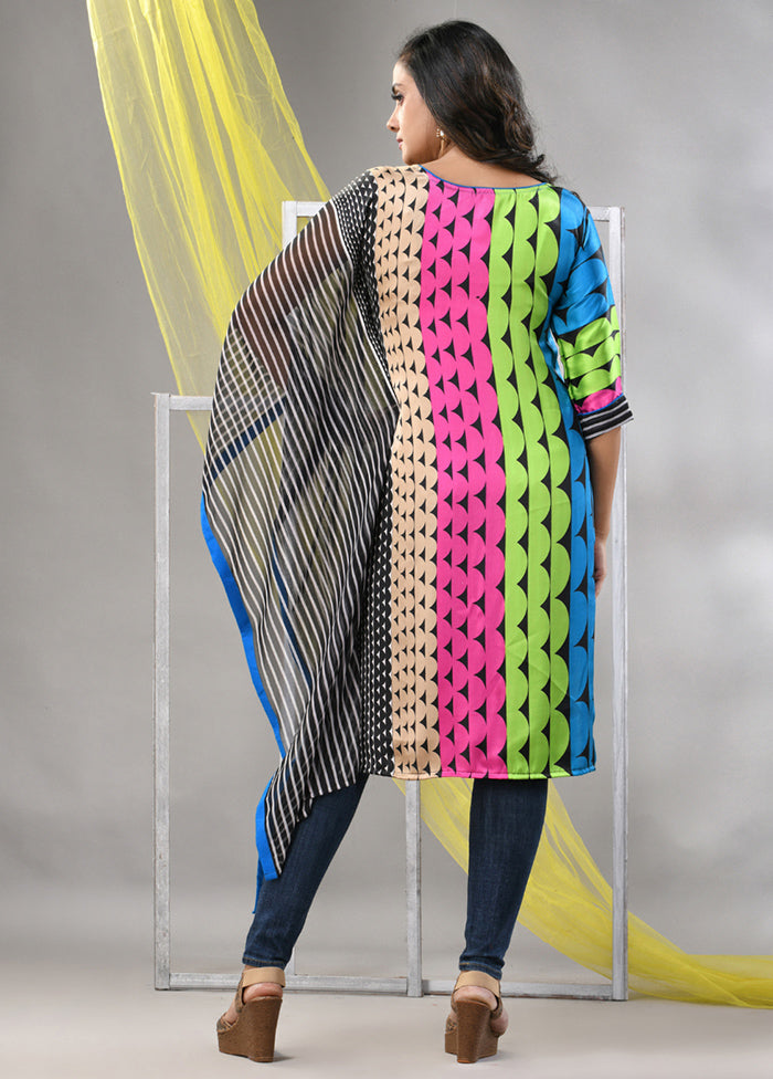Multicolor Readymade Silk Kurti