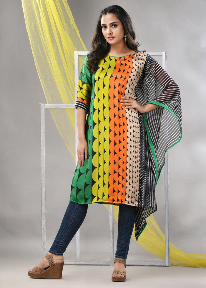 Multicolor Readymade Silk Kurti