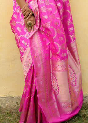 Rani Katan Pure Silk Saree With Blouse Piece