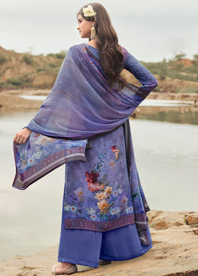 3 Pc Purple Digital Unstitched Suit Set With Dupatta VDKSH169232 - Indian Silk House Agencies