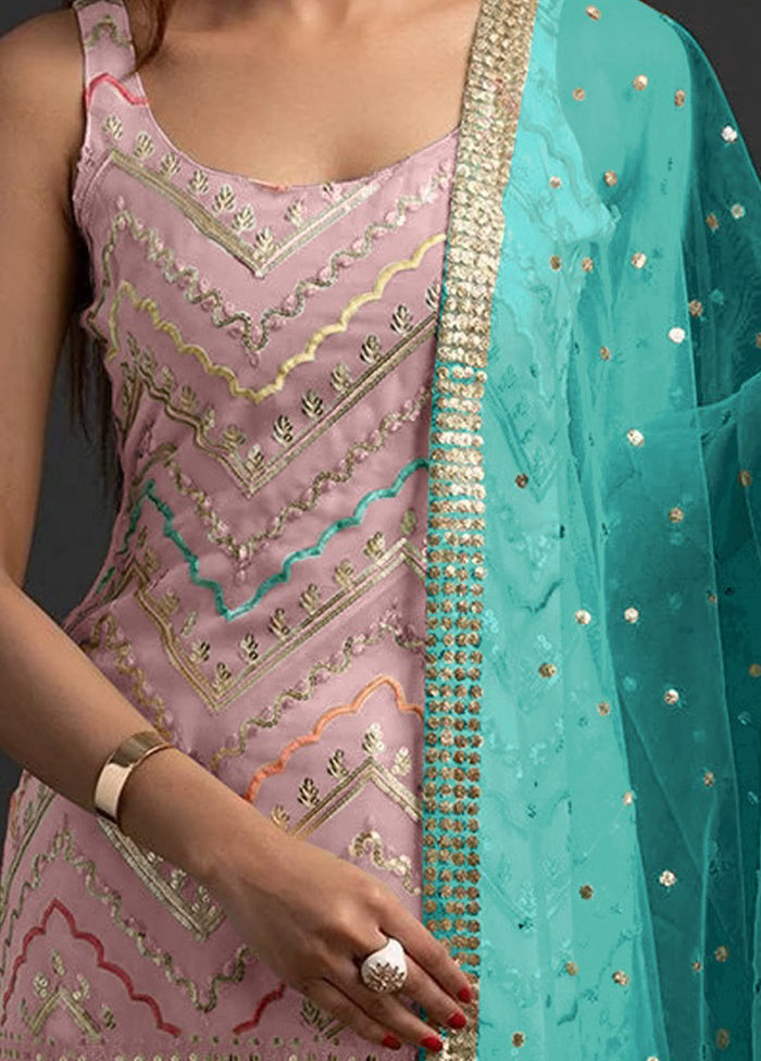 3 Pc Pink Georgette Suit Set With Dupatta VDKSH810245 - Indian Silk House Agencies