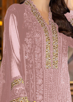 3 Pc Pink Georgette Suit Set With Dupatta VDKSH1310233 - Indian Silk House Agencies