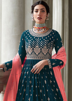3 Pc Pink Semi Stitched Georgette Suit Set VDKSH11502234 - Indian Silk House Agencies