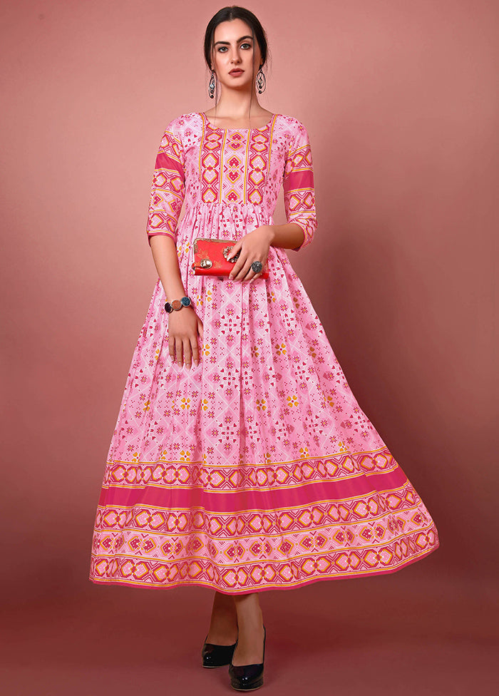 Pink Readymade Chinon Kurti VDKSH22702242 - Indian Silk House Agencies