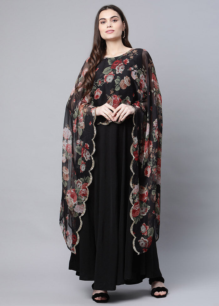 Black Readymade Silk Woven Kurti VDKSH1403235 - Indian Silk House Agencies
