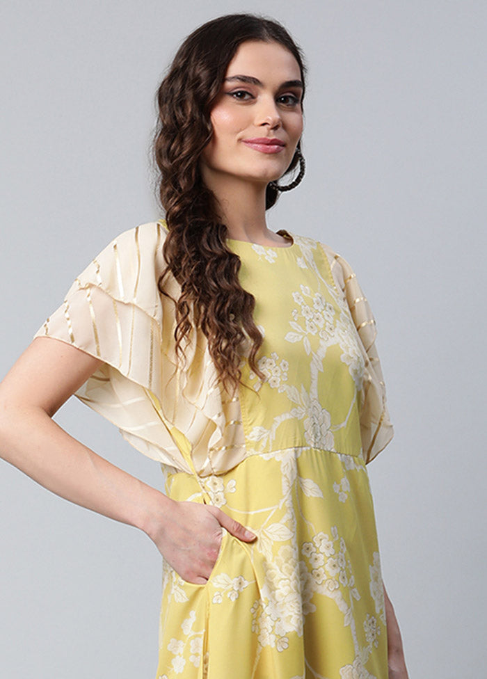 Yellow Readymade Silk Woven Kurti VDKSH1403239 - Indian Silk House Agencies