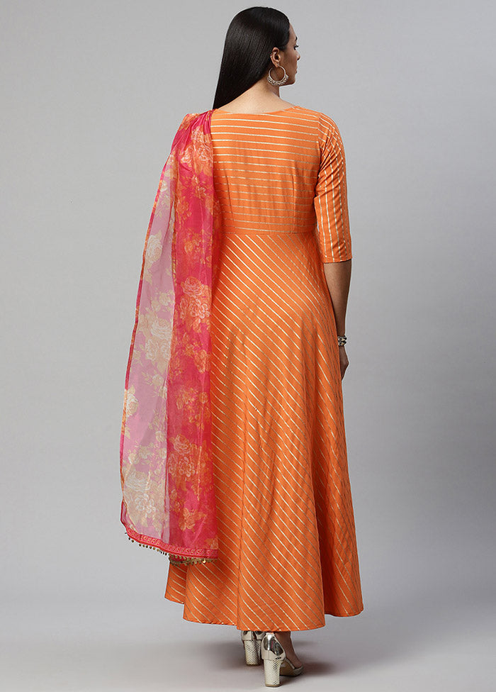 Orange Readymade Silk Woven Kurti VDKSH1403241 - Indian Silk House Agencies