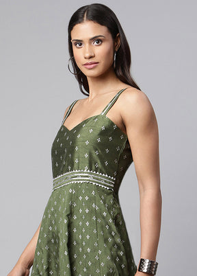 Green Readymade Silk Woven Kurti VDKSH1403268 - Indian Silk House Agencies