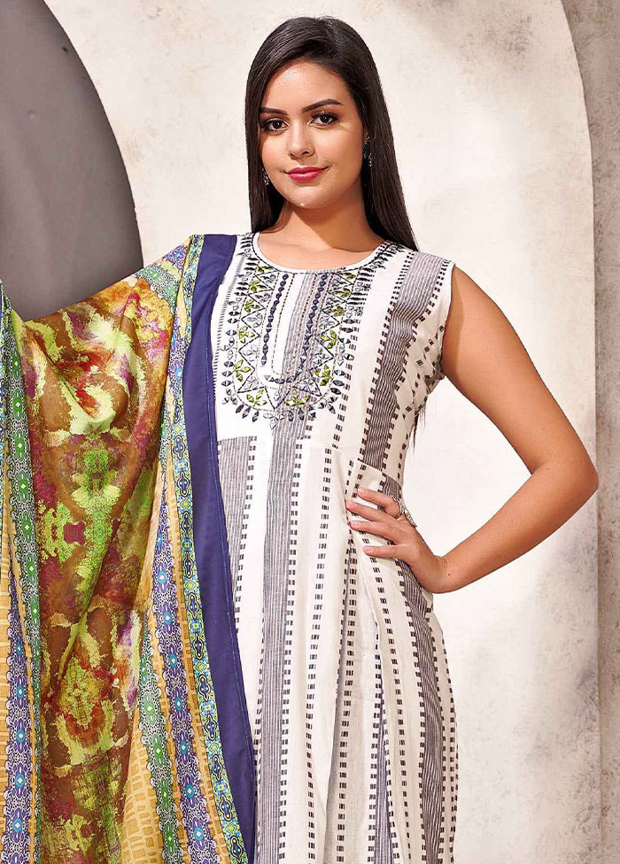 Off White Readymade Silk Woven Kurti VDKSH1403293 - Indian Silk House Agencies