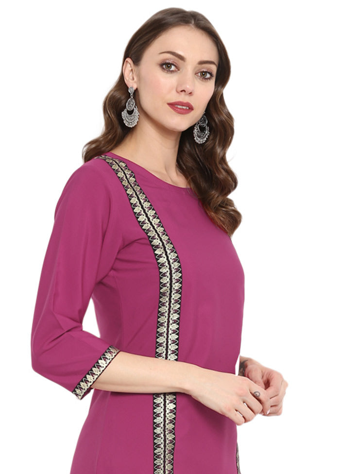 2 Pc Pink Readymade Silk Kurti Set VDKSH1403298 - Indian Silk House Agencies