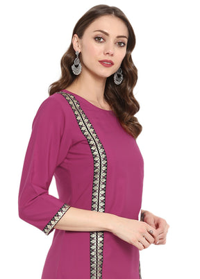 2 Pc Pink Readymade Silk Kurti Set VDKSH1403298 - Indian Silk House Agencies