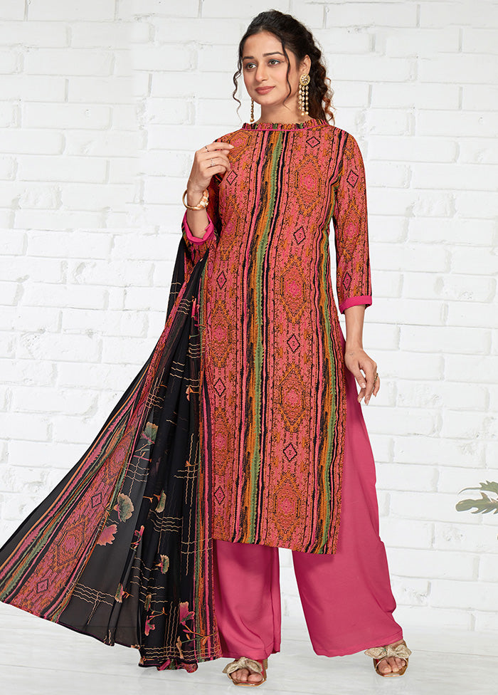 3 Pc Pink Georgette Suit Set With Dupatta VDKSH2103297 - Indian Silk House Agencies