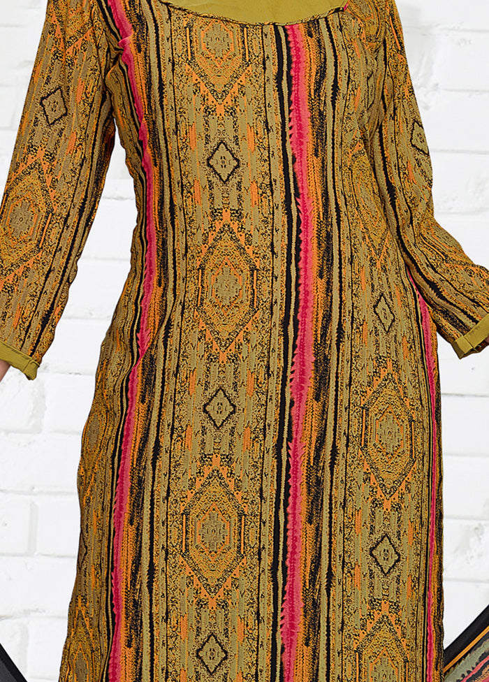 3 Pc Rust Georgette Suit Set With Dupatta VDKSH2103298 - Indian Silk House Agencies